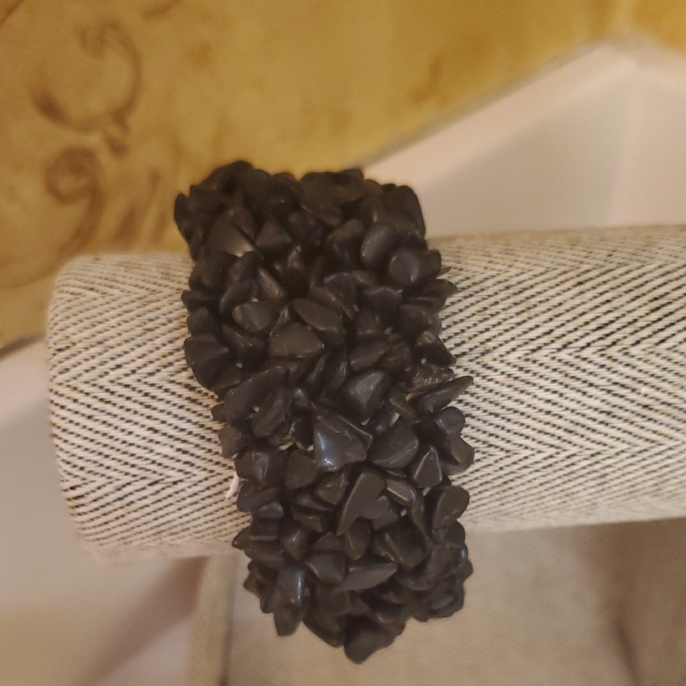Black Beaded Women's Bracelet